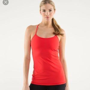 Red lululemon tank size 6